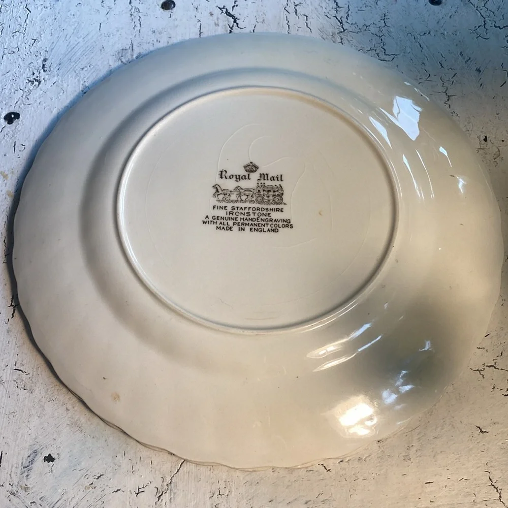 2 Myott Staffordshire Ware Royal Mail 10” Dinner Plates